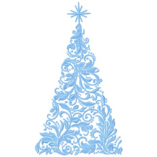 Christmas modern tree 2 embroidery design - Embroidery Design