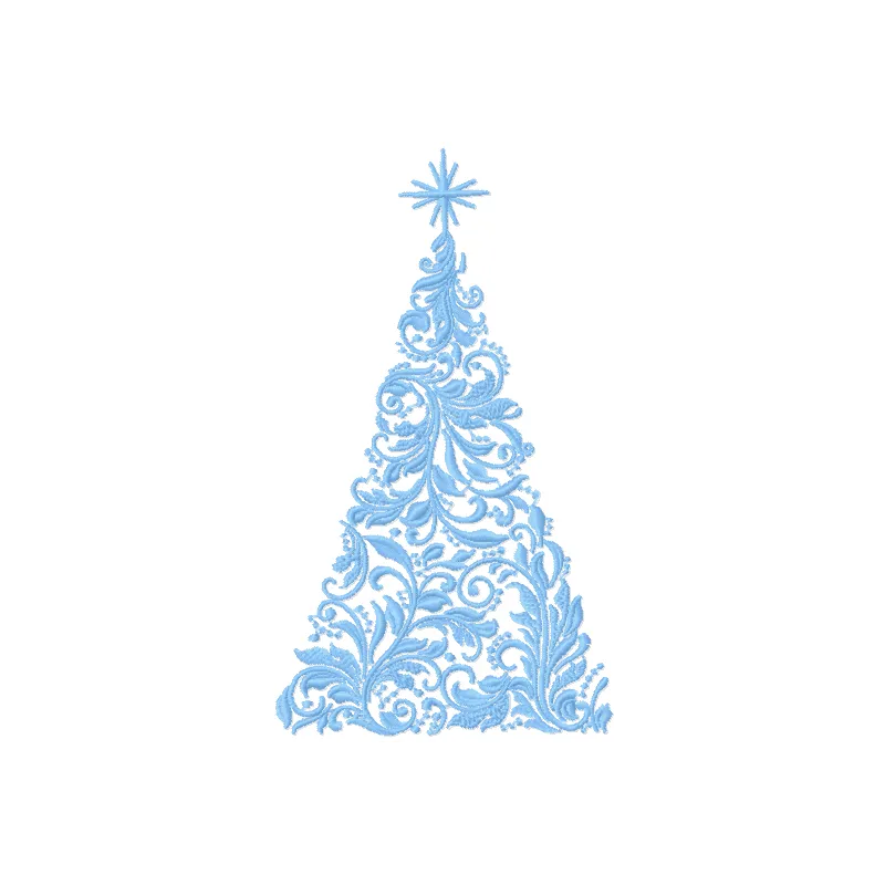 Preview of Christmas modern tree 2 embroidery design featuring a stylish tree motif for festive projects.