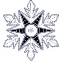 Snowflake Applique embroidery design showcasing intricate stitching patterns for Christmas projects.
