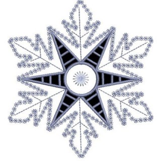 Snowflake Applique embroidery design - Embroidery Design