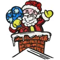 Preview of a Santa Claus embroidery design featuring festive Christmas drawings for holiday stitching projects.