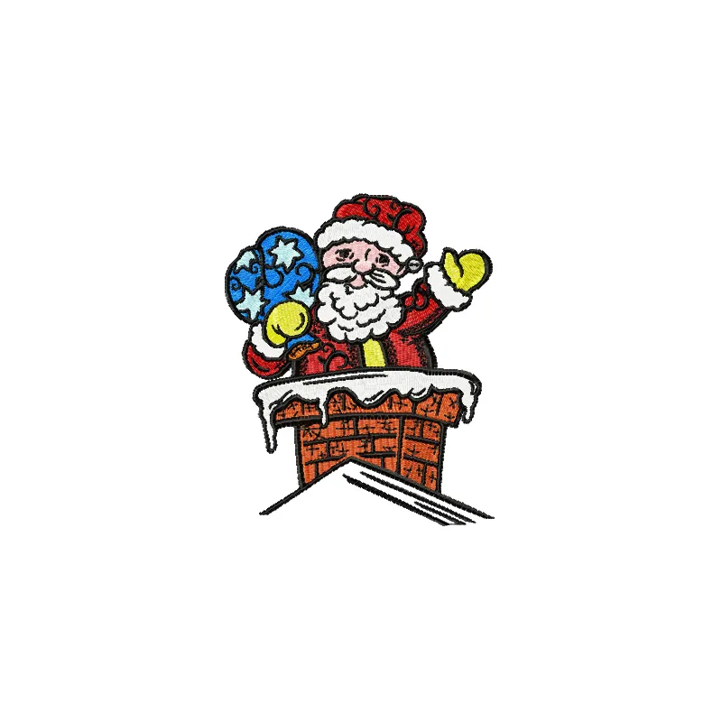 Preview of a Santa Claus embroidery design featuring festive Christmas drawings for holiday stitching projects.