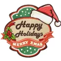 Preview of Christmas Happy Holidays embroidery design featuring festive motifs for holiday stitching.
