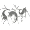 Three deer embroidery design featuring a festive Christmas theme, ideal for holiday projects and decorations.