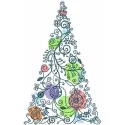 Preview of a Christmas modern tree embroidery design featuring a stylish and festive tree motif for holiday projects.