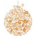 Preview of a Christmas modern ball embroidery design featuring festive motifs for holiday stitching projects.