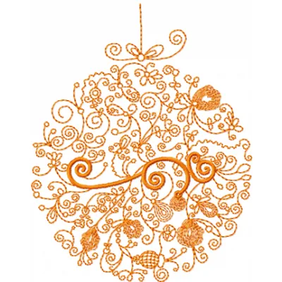Preview of a Christmas modern ball embroidery design featuring festive motifs for holiday stitching projects.