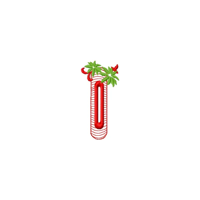 Preview of an embroidered Christmas buttonhole design featuring festive motifs for holiday stitching.