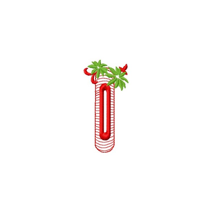 Embroidered Christmas buttonhole embroidery design - Embroidery Design