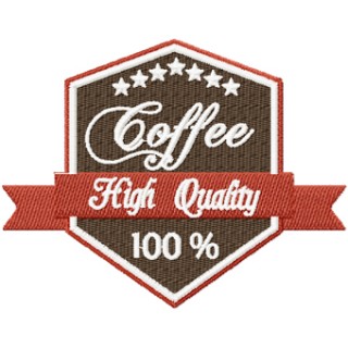 Coffee Label High Quality embroidery design - Embroidery Design