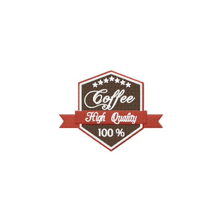 Coffee Label High Quality embroidery design - Embroidery Design