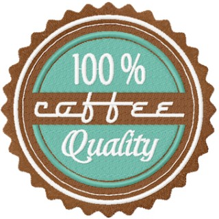 Coffee Labels 50s style embroidery design - Embroidery Design