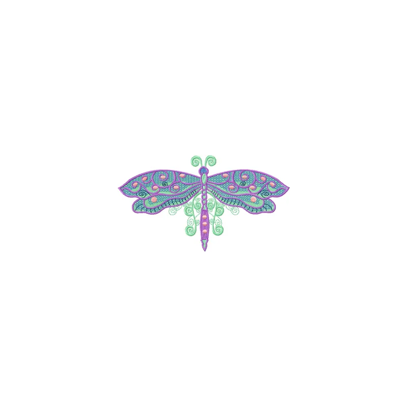 Celtic Dragonfly Autumn embroidery design featuring intricate patterns, perfect for stitching on t-shirts or tote bags.
