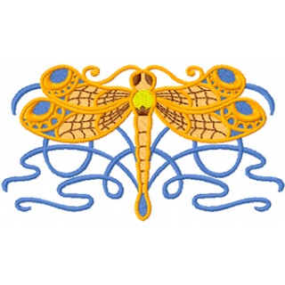Fashion Celtic Dragonfly embroidery design - Embroidery Design