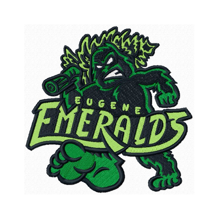 Eugene Emeralds logo embroidery design - Embroidery Design