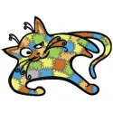 Patches Cat game embroidery design showcasing a playful cat motif, ideal for stitching on t-shirts and tote bags.