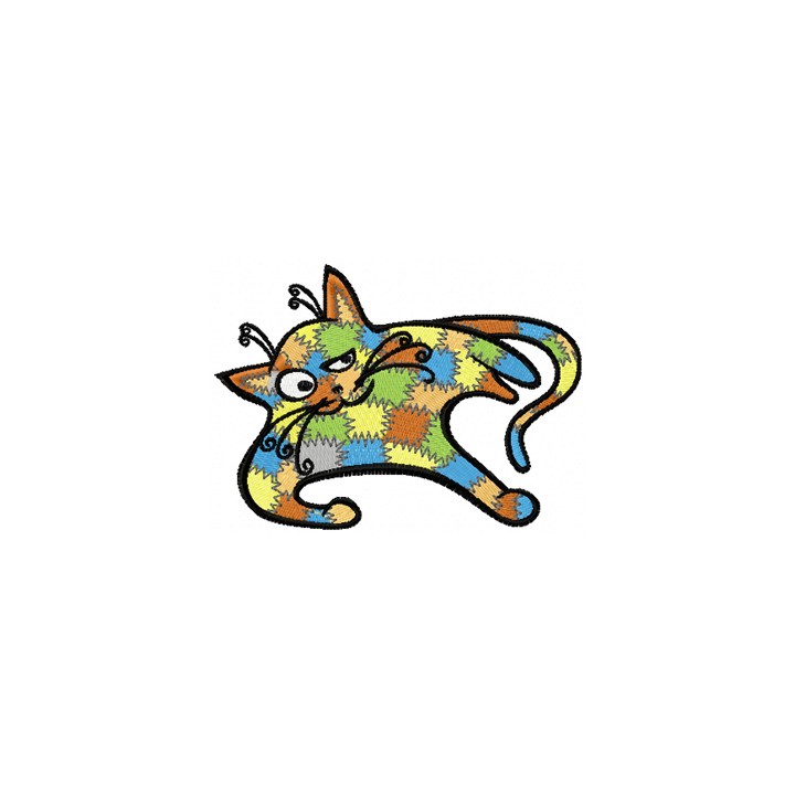 Patches Cat game embroidery design - Embroidery Design