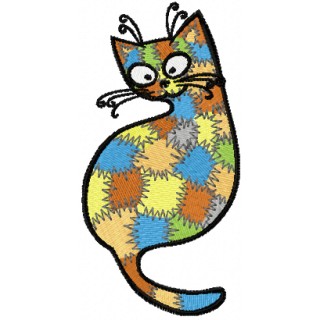 Patches Kitty  embroidery design - Embroidery Design