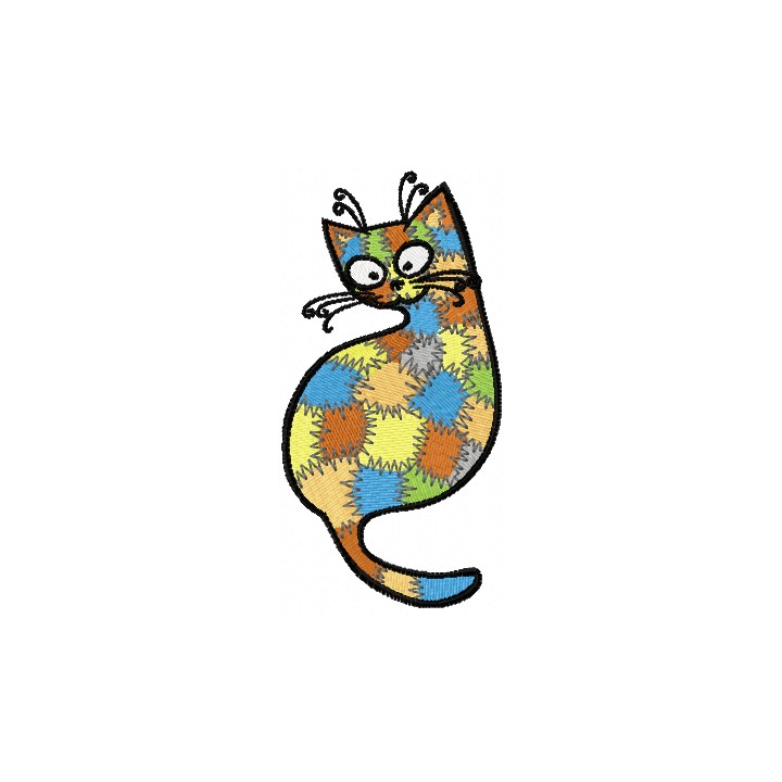 Patches Kitty  embroidery design - Embroidery Design
