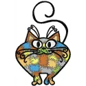 I*m Patches Cat embroidery design featuring a playful cat motif, ideal for stitching on t-shirts and tote bags.