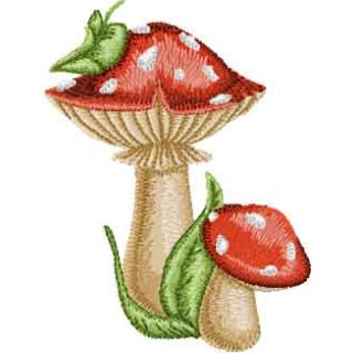 Amanita mushroom embroidery design - Embroidery Design
