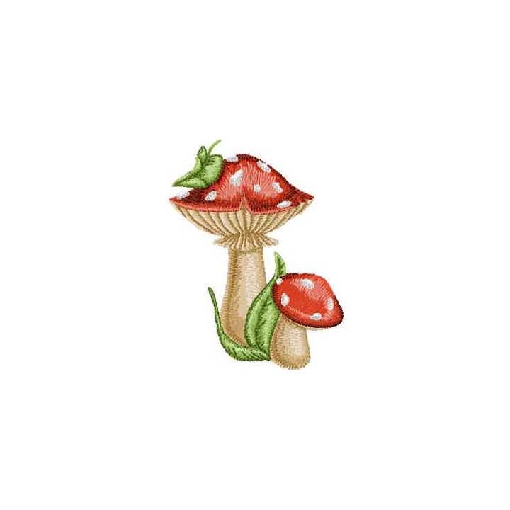 Amanita mushroom embroidery design - Embroidery Design