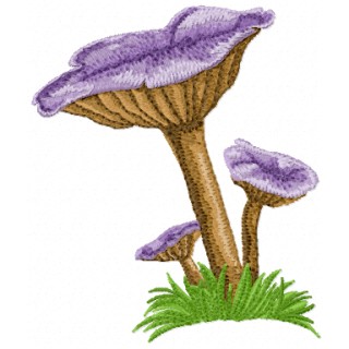 Violet Мushroom embroidery design - Embroidery Design