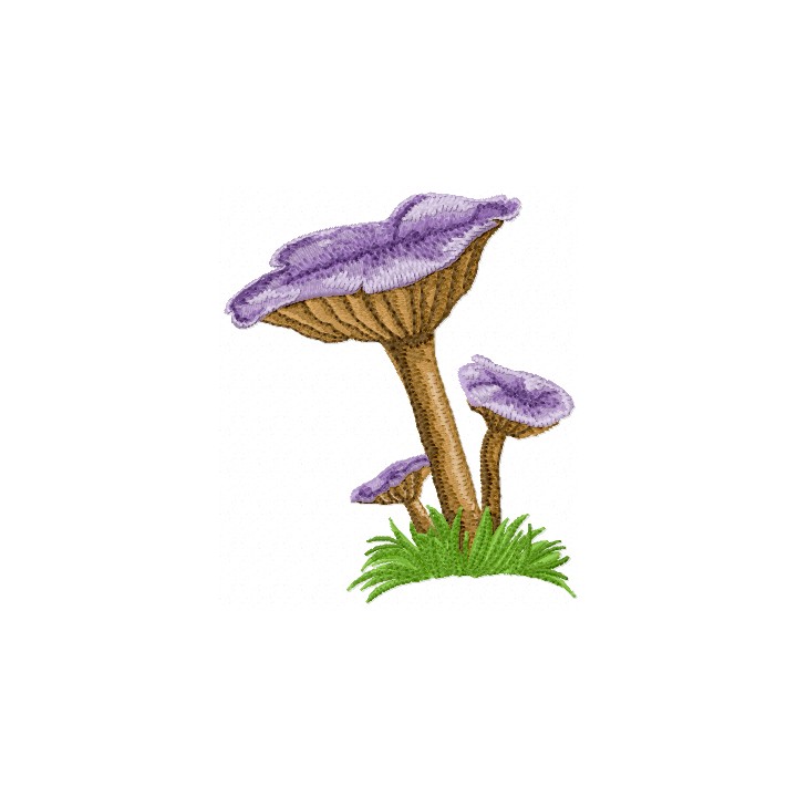 Violet Мushroom embroidery design - Embroidery Design