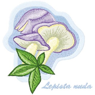 Lepista nuda embroidery design - Embroidery Design