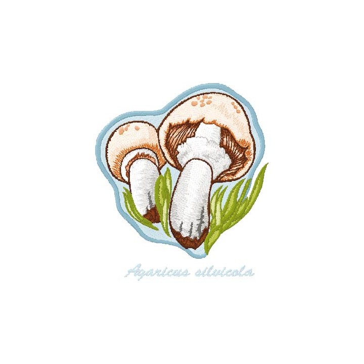 Agaricus Silvicola embroidery design - Embroidery Design