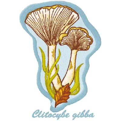 Preview of the Slitocube Gibba embroidery design featuring a unique mushroom motif for creative stitching projects.