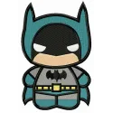 Gloomy Batman embroidery design showcasing a dark, artistic representation of the iconic superhero for stitching.