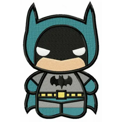 Gloomy Batman embroidery design showcasing a dark, artistic representation of the iconic superhero for stitching.