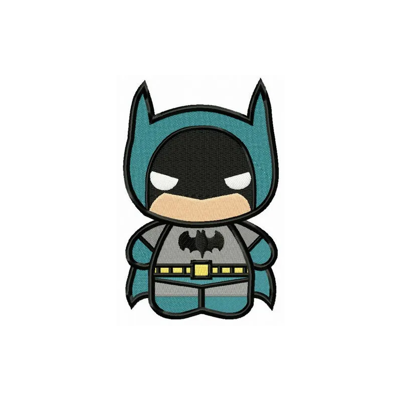 Gloomy Batman embroidery design showcasing a dark, artistic representation of the iconic superhero for stitching.