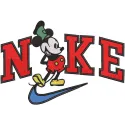 Embroidery design preview of Nike Retro Mickey pattern featuring vibrant colors and detailed stitching.