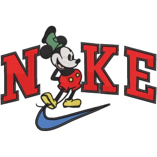 Nike Retro Mickey embroidery design - Embroidery Design
