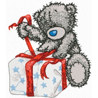 Teddy Bear Christmas is coming embroidery design - Embroidery Design