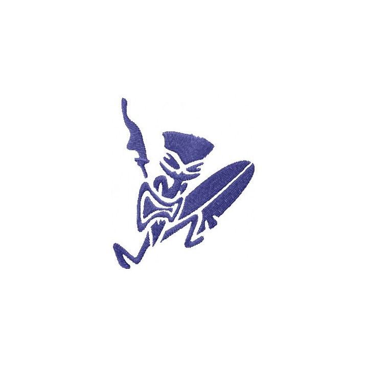 Aboriginal warrior embroidery design - Embroidery Design