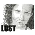 Embroidery design preview of Kate from Lost, featuring intricate stitching patterns for girls and women.