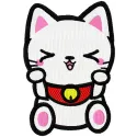 Maneki Neko cute kitty embroidery design featuring a charming Oriental motif for stitching on various fabrics.