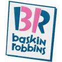 Baskin-Robbins logo embroidery design showcasing vibrant colors and intricate details for creative stitching projects.
