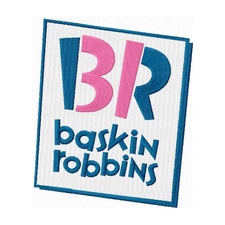 Baskin-Robbins logo embroidery design - Embroidery Design