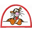 Tigger very friendly embroidery design showcasing a cheerful Tigger motif for stitching on various fabric items.