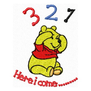 Winnie Pooh numerate embroidery design - Embroidery Design