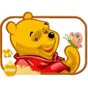 Winnie Pooh 'Have a Good Day' embroidery design showcasing cheerful motifs of Pooh, Piglet, and Tigger.