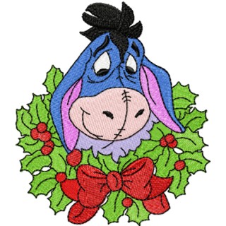 Eeyore Christmas embroidery design - Embroidery Design