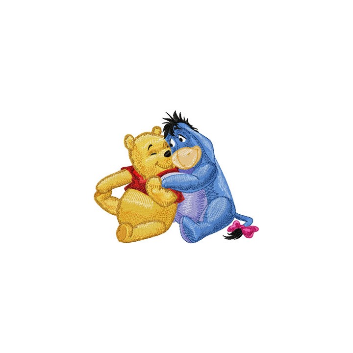 Eeyore and Winnie Pooh - friends embroidery design - Embroidery Design