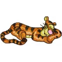 Tigger Sleep embroidery design showcasing a cheerful Tigger character perfect for stitching on baby onesies or pillows.