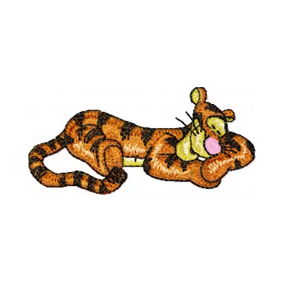 Tigger Sleep embroidery design showcasing a cheerful Tigger character perfect for stitching on baby onesies or pillows.