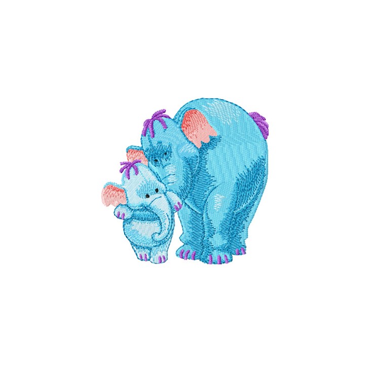 Heffalump and Mom embroidery design - Embroidery Design